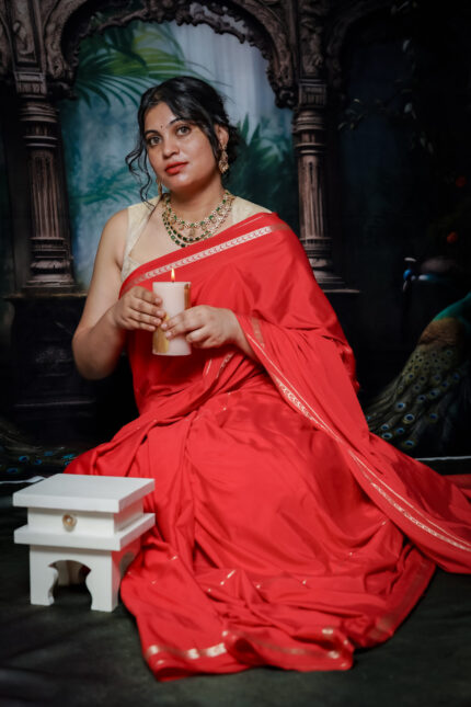 Royal Red Premium Crepe Silk Saree